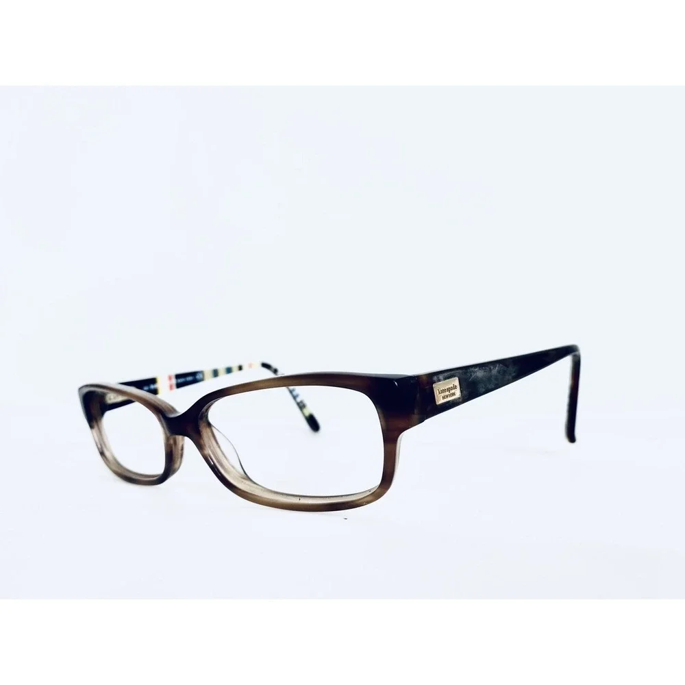 Kate Spade NY Tortoise Rectangular Glasses Striped Temple Lorelei 0X23 52 14 135